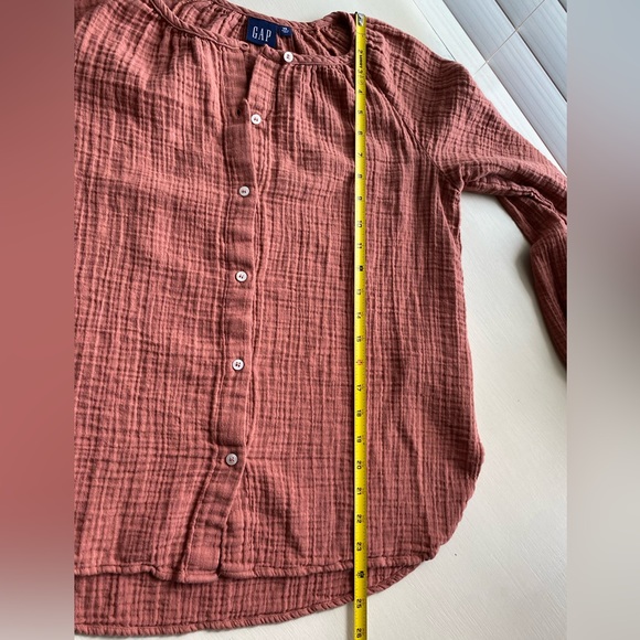 Gap Button Front Balloon Sleeve Blouse Size XS - Picture 7 of 8